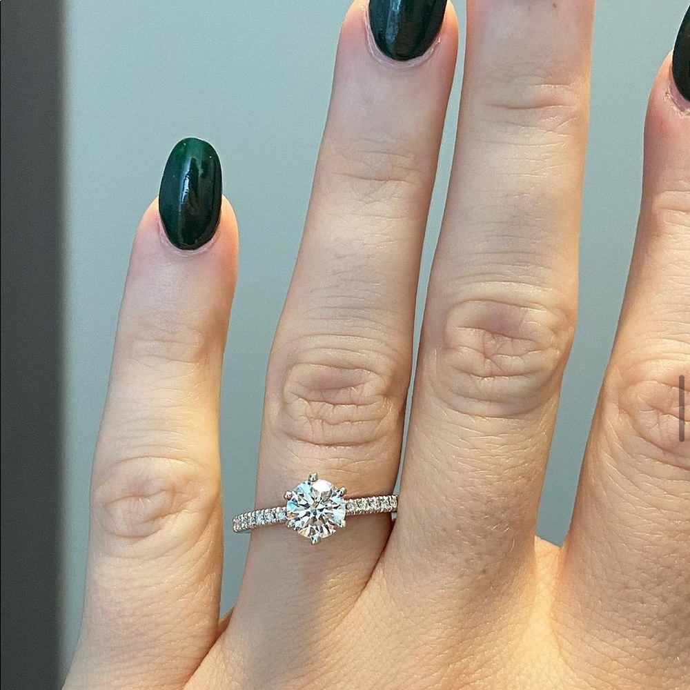 14k 1.50cttw Diamond Six Prong Ring